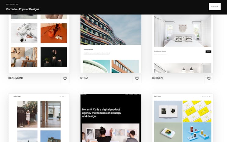 squarespace portfolio templates